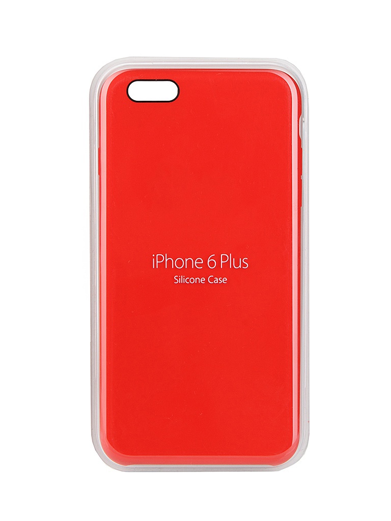 Apple Аксессуар Чехол APPLE Silicone Case для iPhone 6 Plus Red MGRG2ZM/A