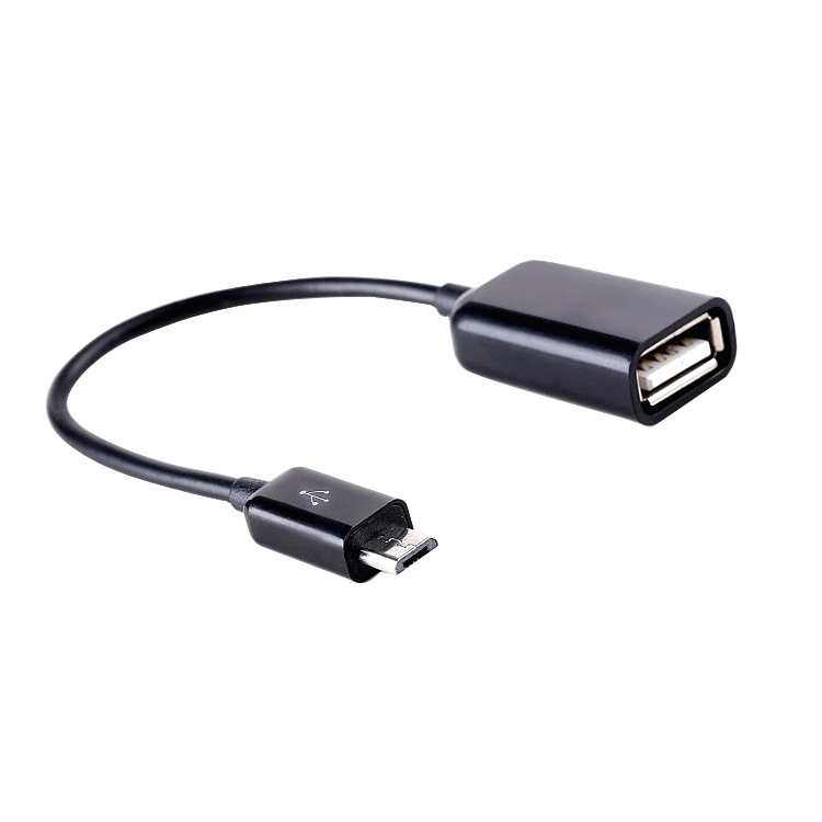 Аксессуар Brosco OTG USB - Micro Black OTG-CABLE-01-BLACK