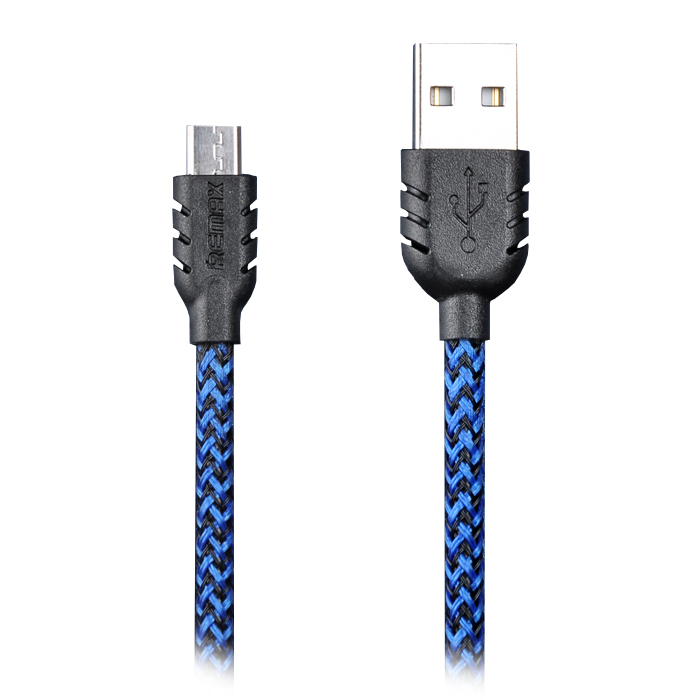  Аксессуар Remax MicroUSB Nylon Data Cable Blue RM-000141