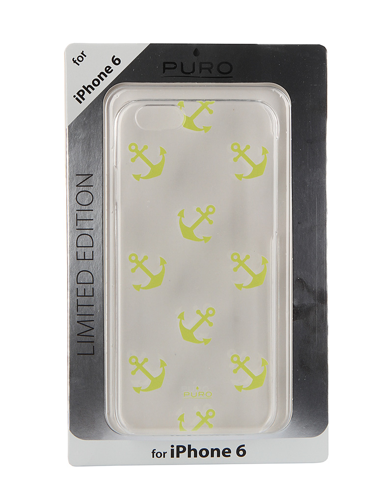 Аксессуар Чехол PURO Crystal Cover Anchor для iPhone 6 4.7 Yellow IPC647ANCORYEL