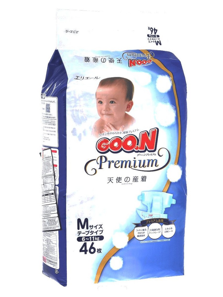 Goo.N - Подгузник Goo.N Premium M 6-11кг 46шт 4902011753219