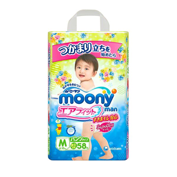 Подгузники Moony Unicharm / Man M 6-10кг 58шт 4903111183258 / 4903111184293