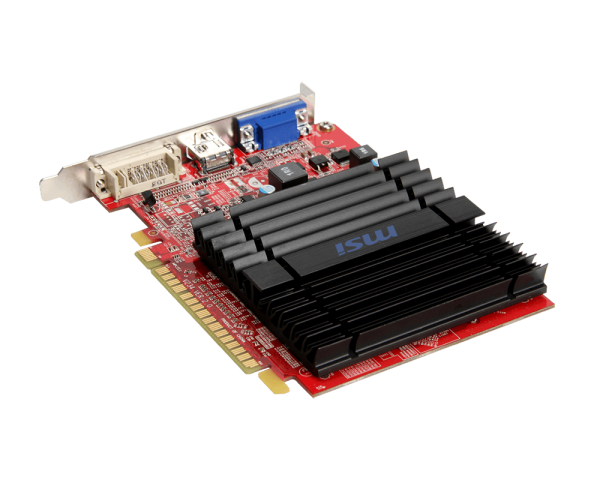 MSI Radeon R5 230 625Mhz PCI-E 2.1 1024Mb 1000Mhz 64 bit DVI HDMI HDCP R5 230 1GD3H