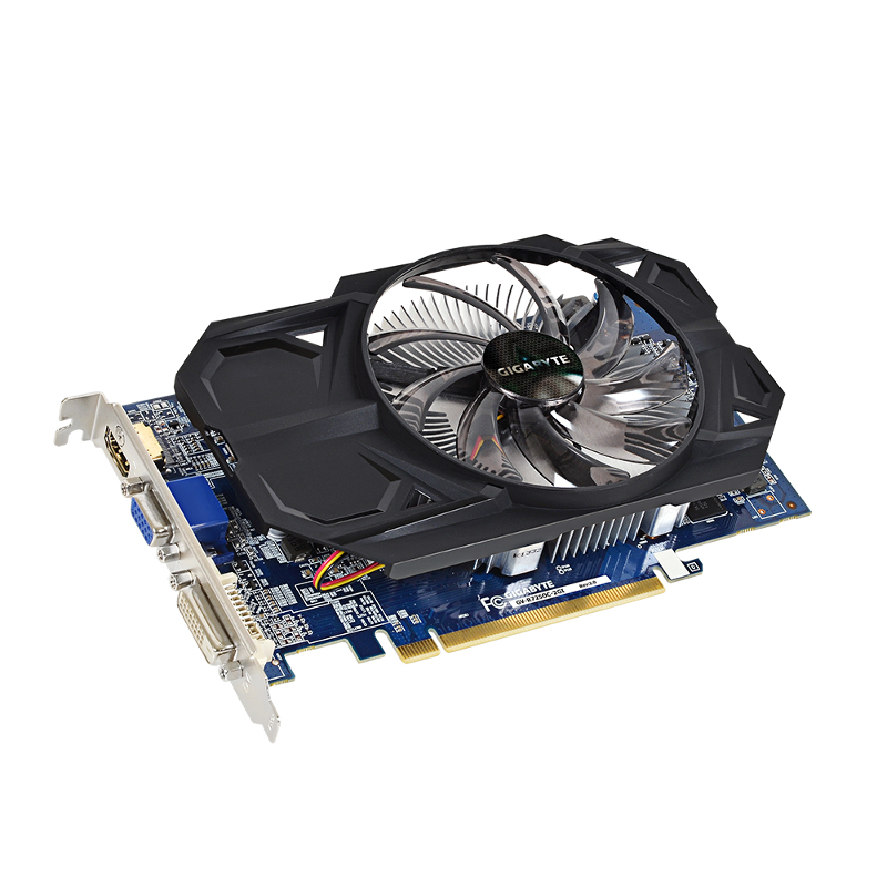 Gigabyte Radeon R7 250 1100Mhz PCI-E 3.0 2048Mb 1800Mhz 128 bit DVI HDMI HDCP GV-R725OC-2GI