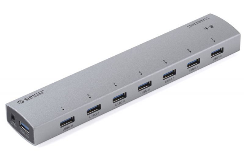  Хаб USB Orico AS7P-U3-SV 7-Ports Silver