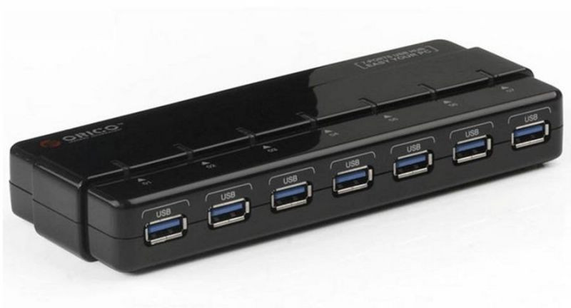  Хаб USB Orico H7928-U3-BK 7-Ports Black