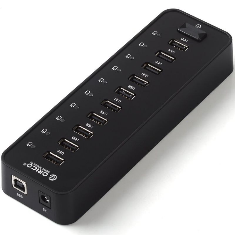  Хаб USB Orico P10-U2-BK 10-Ports Black