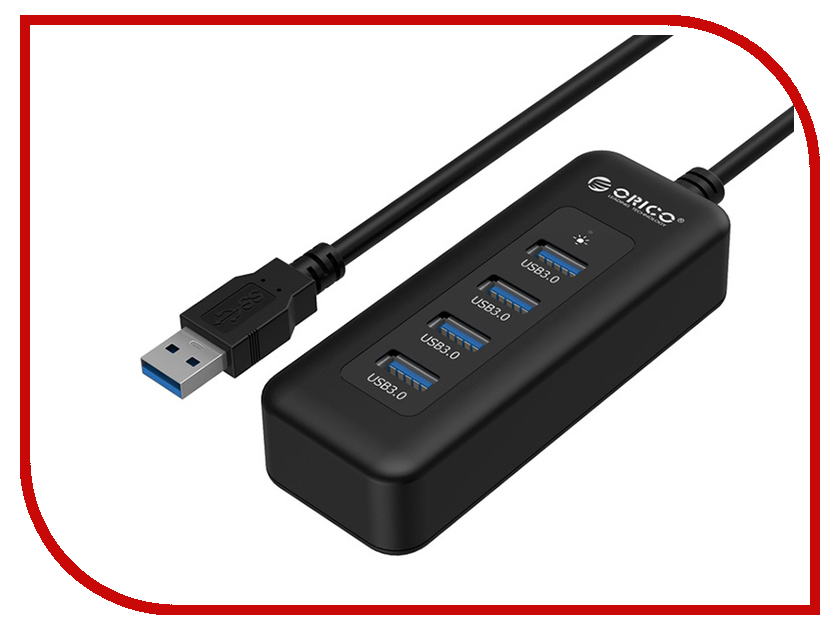  USB Orico U3R1H4-BK 4-Ports Black