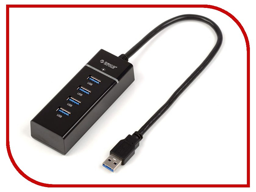  USB Orico W6PH4-BK 4-Ports Black