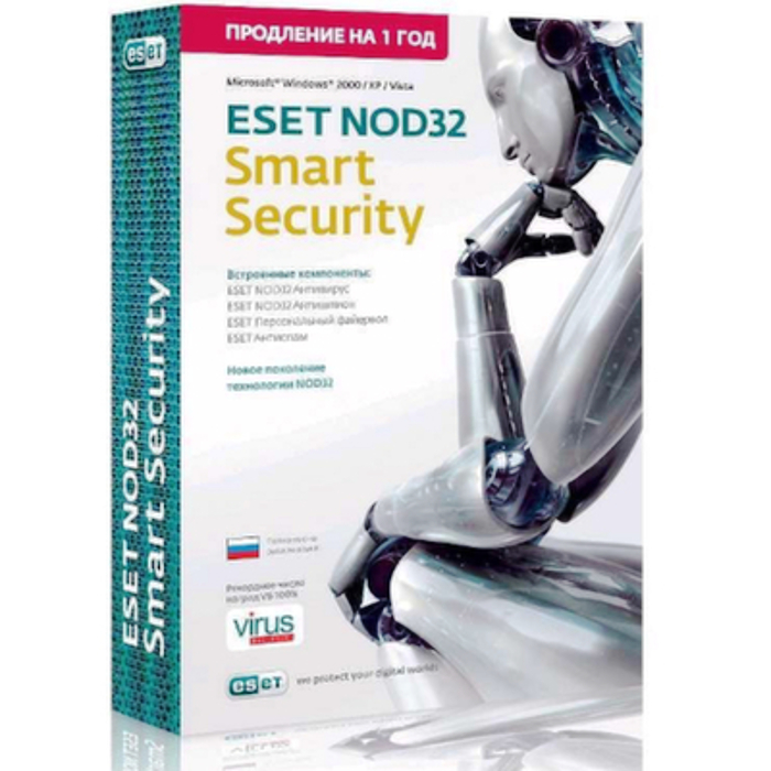 Eset NOD32 Smart Security - продление лицензии на 1 год на 1ПК NOD32-ESS-RN-BOX-1-1