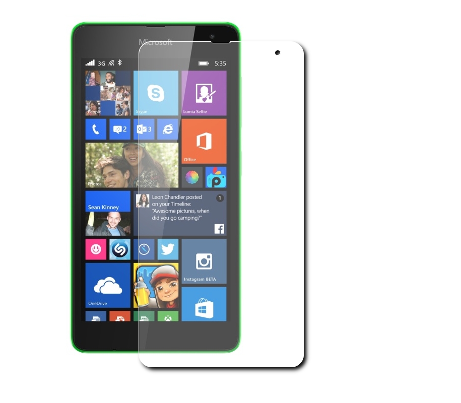  Аксессуар Защитное стекло Microsoft Lumia 535 DS Gecko 0.26mm ZS26-GMICL535