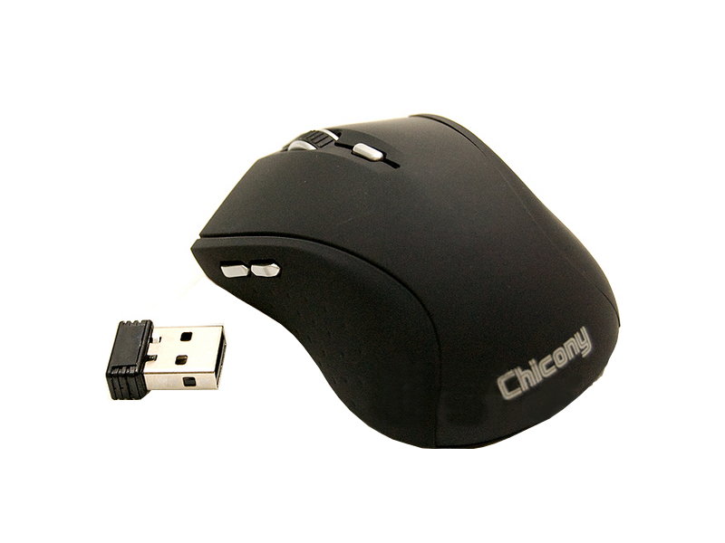  Мышь беспроводная Chicony MS-1608W Black USB