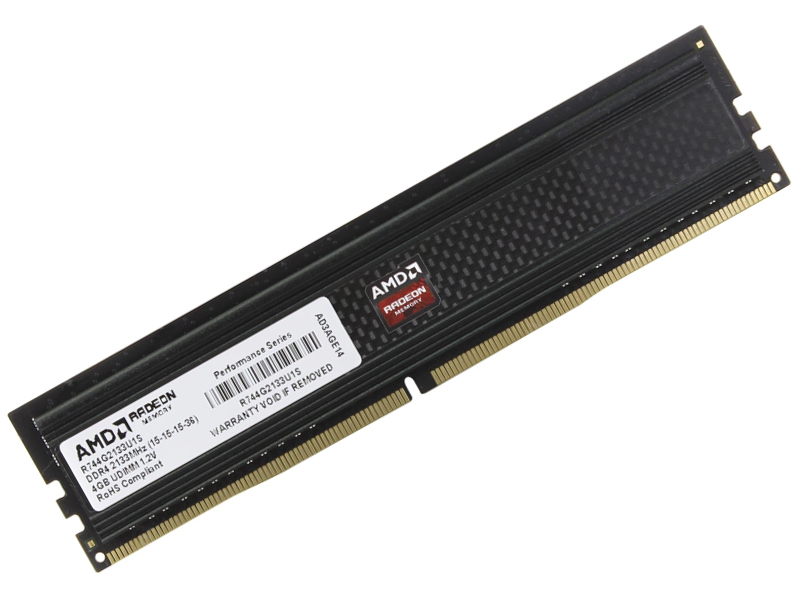 AMD PC4-17000 DIMM DDR4 2133MHz - 4Gb R744G2133U1S