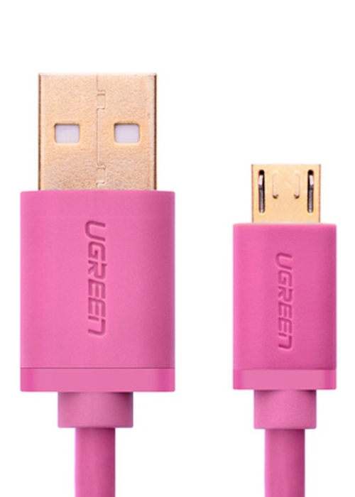  Аксессуар Ugreen Premium USB 2.0 to Micro USB 0.5m Pink UG-10857