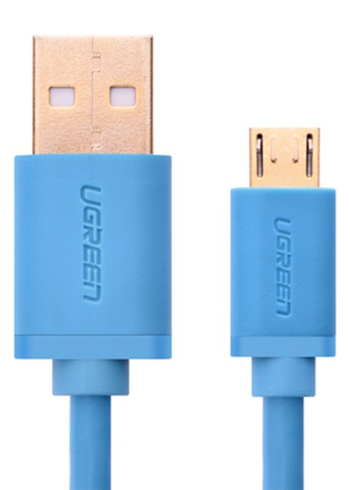  Аксессуар Ugreen Premium USB 2.0 to Micro USB 1m Light Blue UG-10870