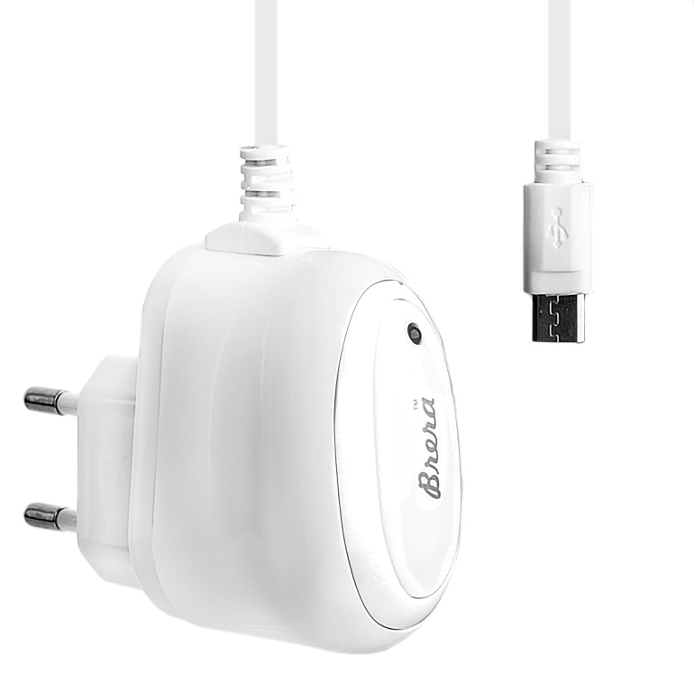  Зарядное устройство Brera Classic micro USB 2A White-White 47238