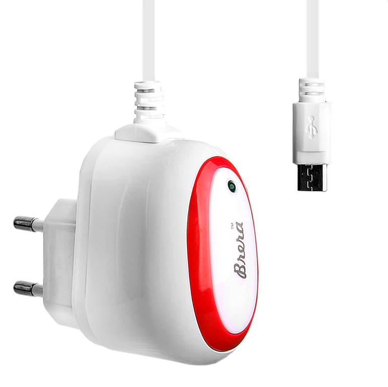 Зарядное устройство Brera Classic micro USB 2A White-Red 47236