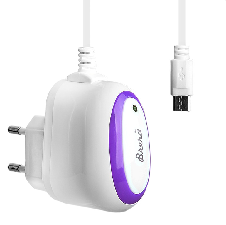  Зарядное устройство Brera Classic micro USB 2A White-Purple 47235