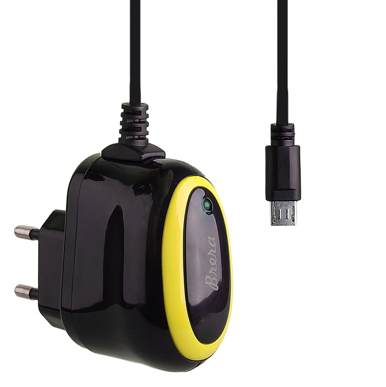  Brera Classic micro USB 2A Black-Yellow 47232<br>