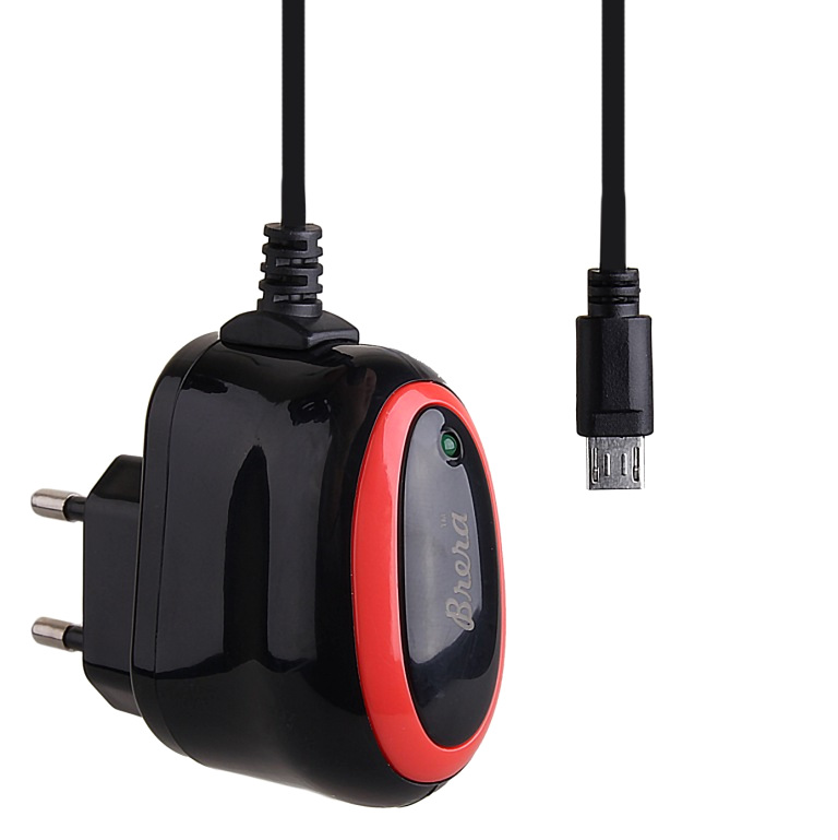  Зарядное устройство Brera Classic micro USB 2A Black-Red 47229
