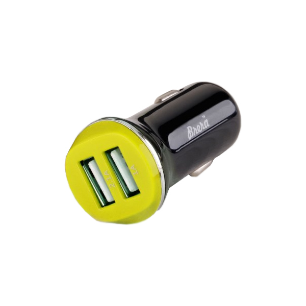  Зарядное устройство Brera CAU2-3A 2xUSB Black-Yellow 35971