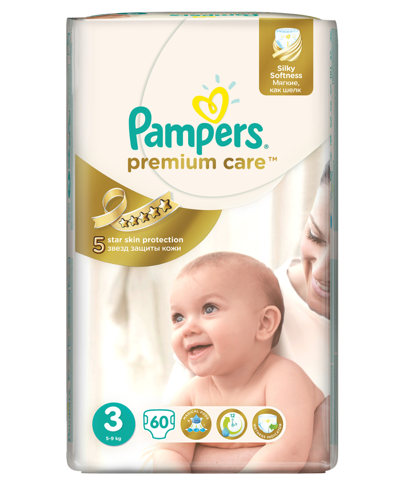 Pampers - Подгузник Pampers Premium Care Jumbo Midi 4-9кг 60шт