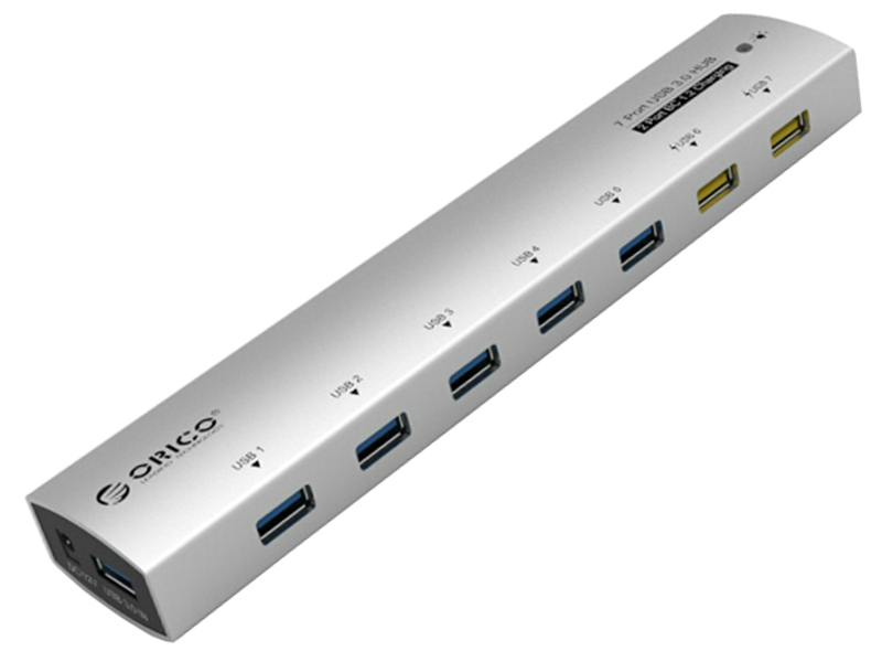  Хаб USB Orico AS7C2-SV USB 7-ports Silver
