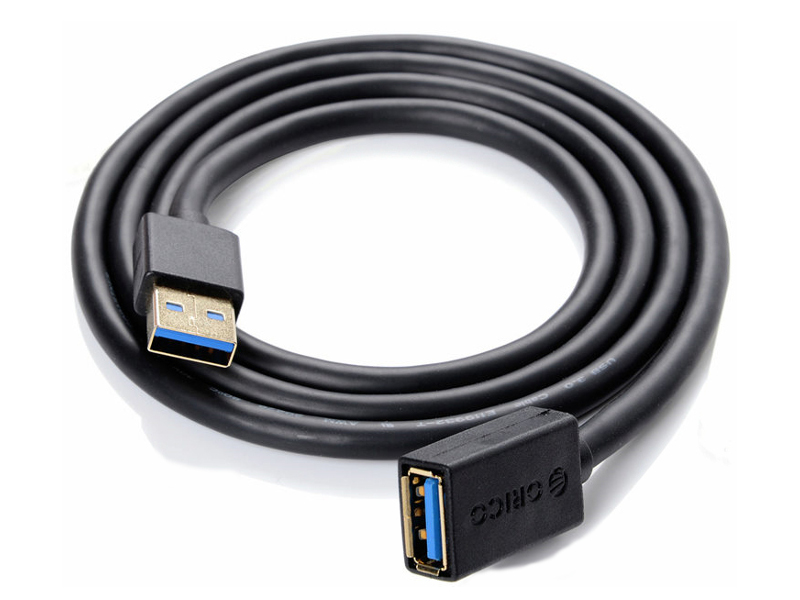  Аксессуар Orico USB (M) to USB (F) CER3-15-BK Black