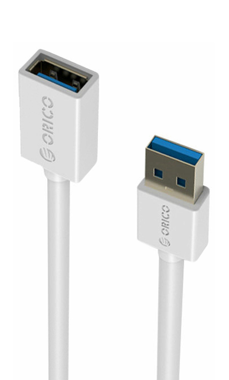  Аксессуар Orico USB (M) to USB (F) CER3-10-WH White