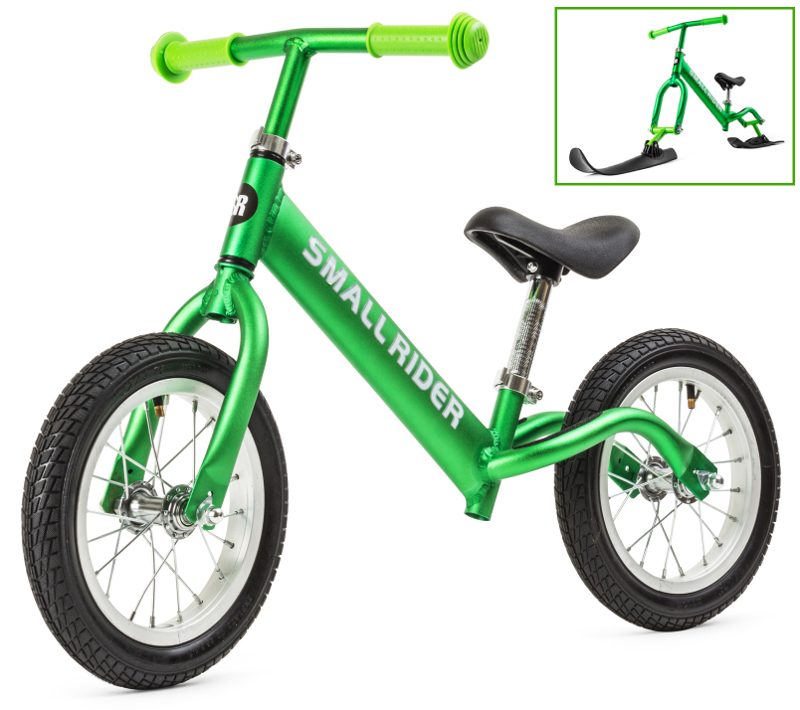 Small Rider - Беговел Small Rider Foot Racer Green с лыжами и колесами