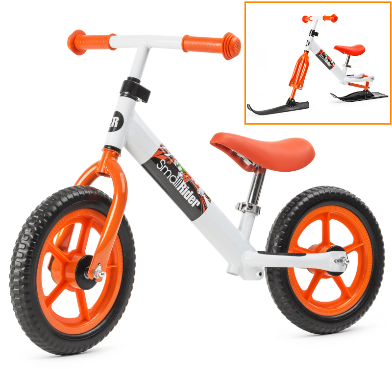 Small Rider - Беговел Small Rider Combo Racer Orange-White с лыжами и колесами
