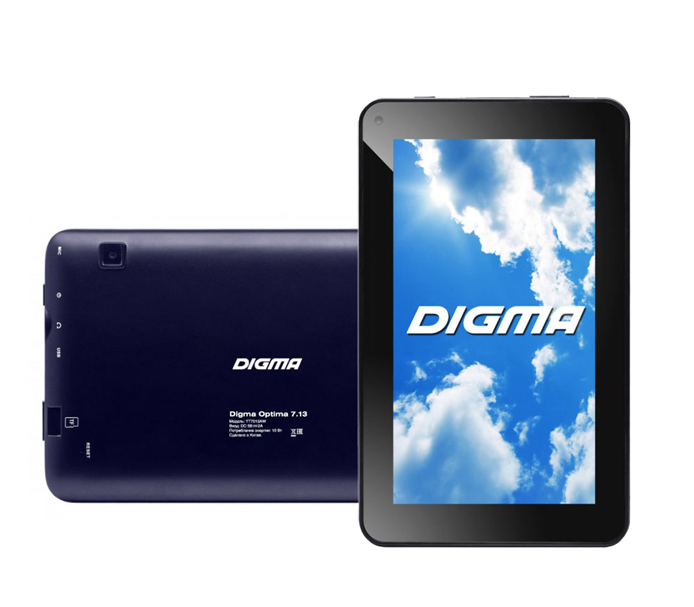 Digma Optima 7.13 TT7013AW Dark-Blue (Cortex A7 A33 1.2 GHz/512Mb/8Gb/Wi-Fi/Cam/7.0/1024x600/Android) 318114