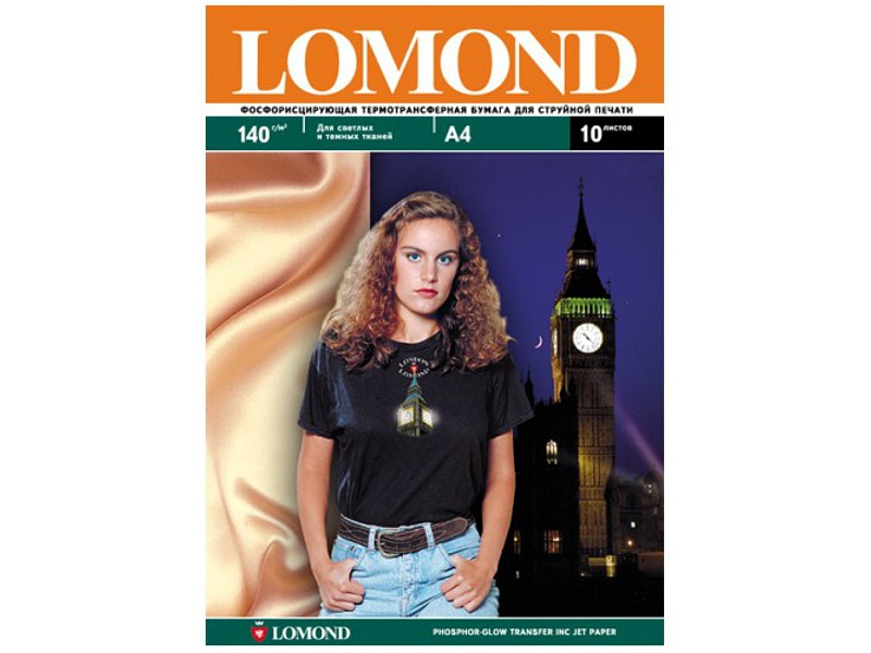 Lomond Фотобумага Lomond 0808431 140g/m2 A4 термотрансферная флюорисцентная 10 листов