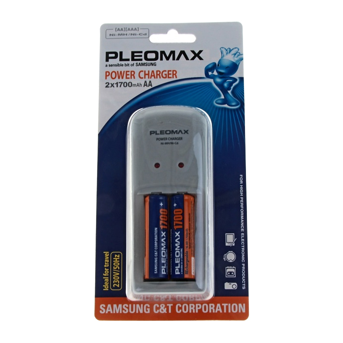Samsung Зарядное устройство Samsung Pleomax 1018 + 2HR6 1700 mAh AA / AAA 14381