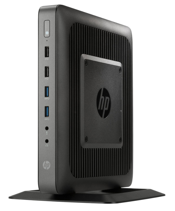 Hewlett-Packard Неттоп HP T620 Thin Client F5A57AA Black (AMD GX-217GA 1.65 GHz/4096Mb/16Gb SSD/AMD Radeon HD8280E/HP Smart Zero Core 32)