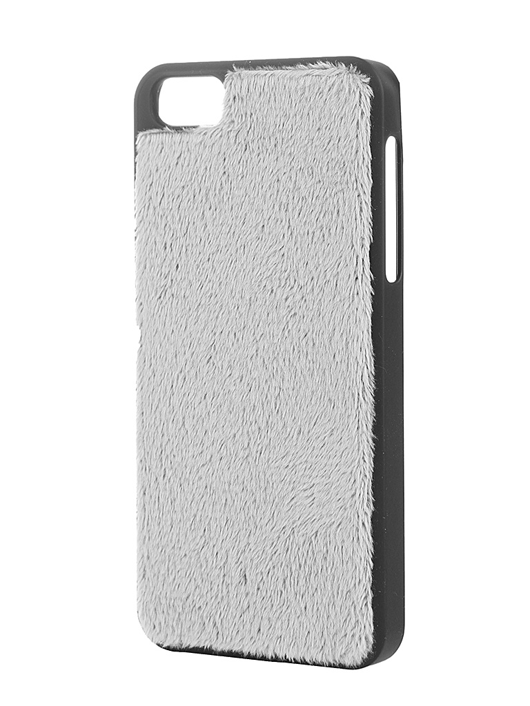  Аксессуар Чехол Platinum для APPLE iPhone 5 пушистый Grey