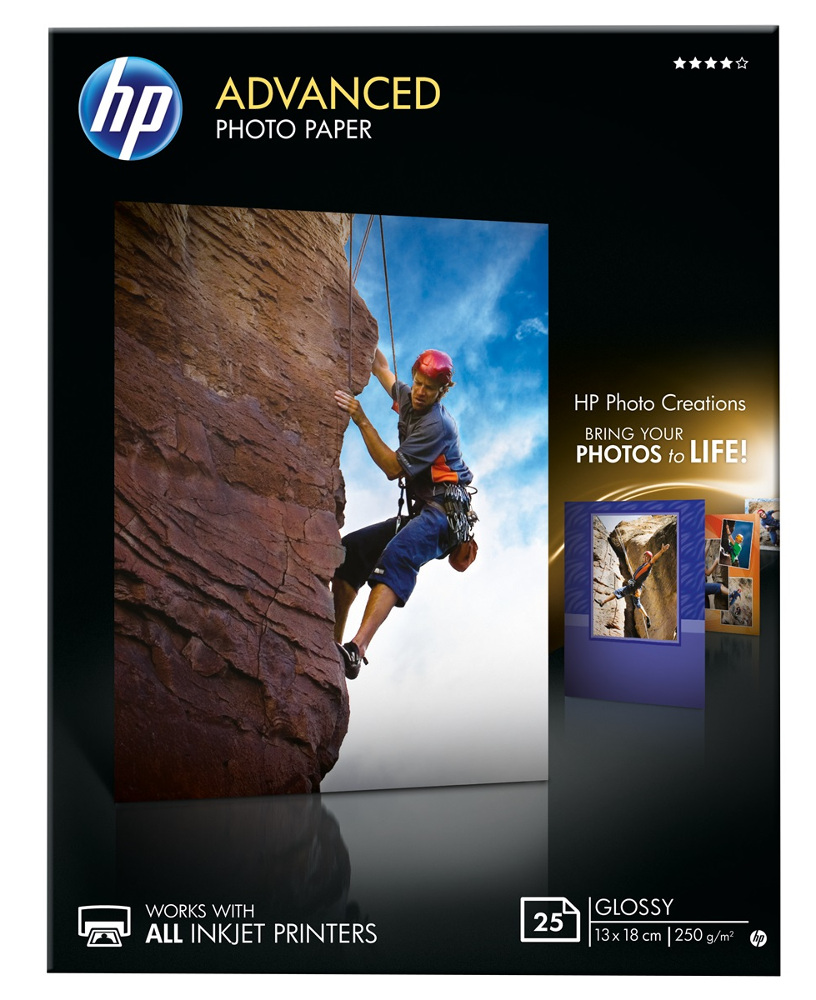 Hewlett-Packard Фотобумага HP Q8696A Глянцевая 250g/m2 25 листов