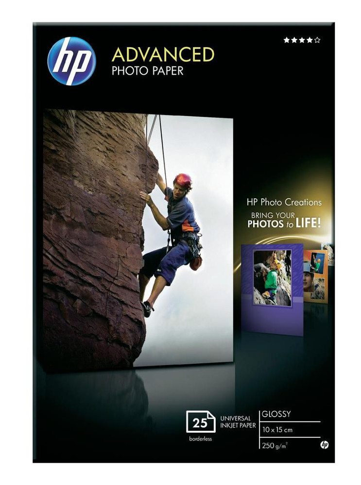 Hewlett-Packard Фотобумага HP Q8691A Глянцевая 250g/m2 A6 25 листов