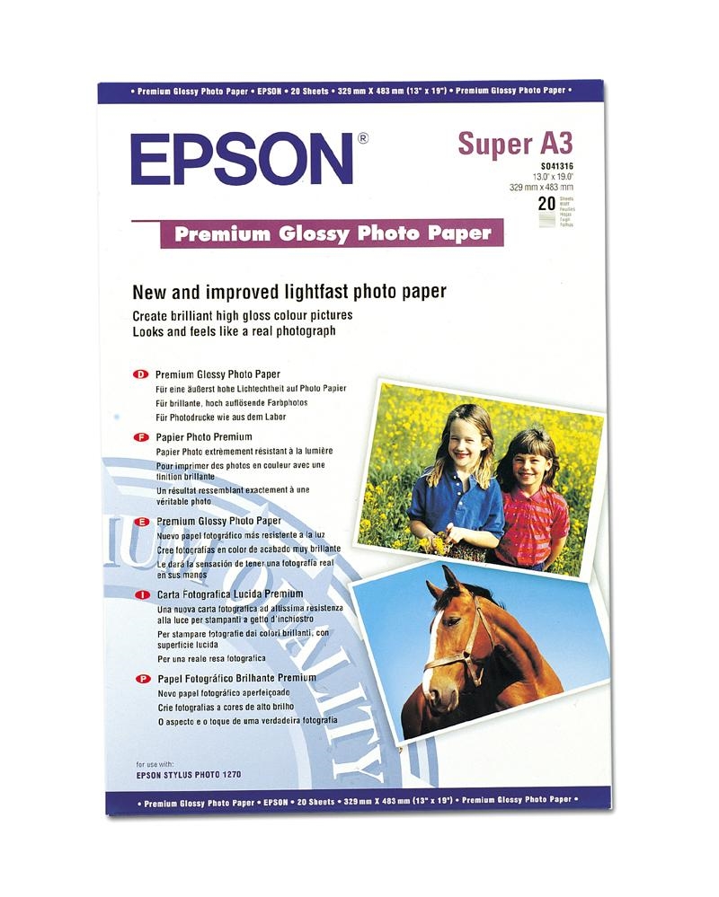 Epson Фотобумага Epson C13S041316 Глянцевая 255g/m2 A3+ 20 листов