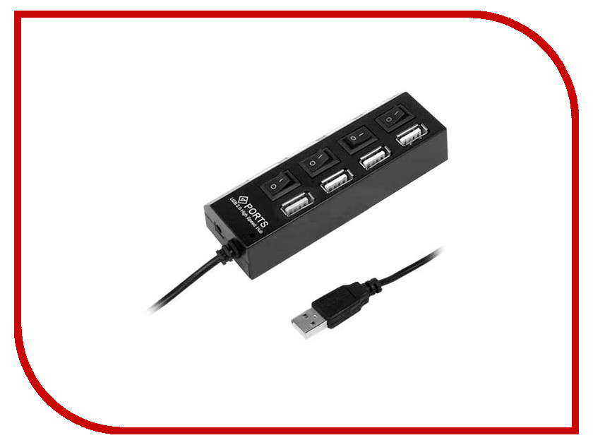  USB Rexant 18-4104 4 ports Black