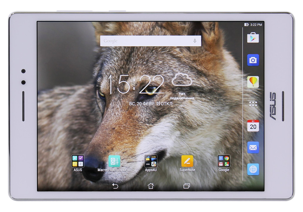 Asus ZenPad S 8.0 Z580CA-1B046A White 90NP01M2-M01290 Intel Atom Z3580 2.33 GHz/4096Mb/64Gb/Wi-Fi/Bluetooth/Cam/8.0/2048x1536/Android