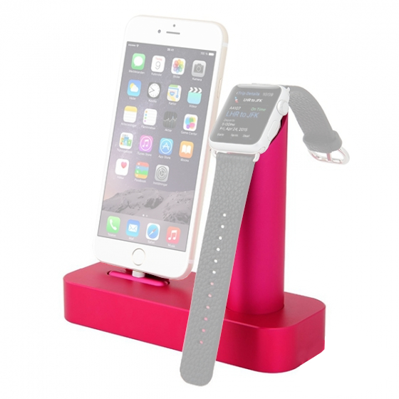  Аксессуар Док-станция COTEetCI Charging Cradle для iPhone / Apple Watch Pink CS2045-MR