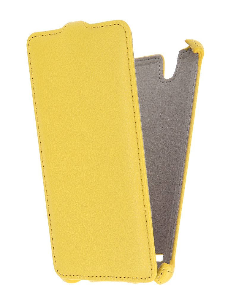  Аксессуар Чехол Sony Xperia C4 Activ Flip Leather Yellow 51274