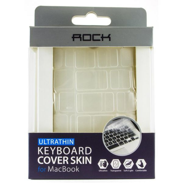  Аксессуар ROCK Keyboard Cover Skin Силиконовая накладка на клавиатуру для APPLE MacBook Air 11 Transparent