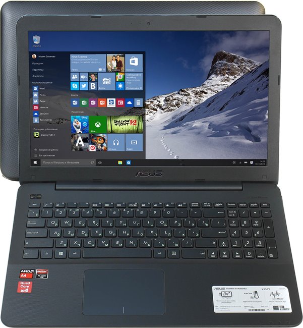 Asus Ноутбук ASUS X555YI-XO014T 90NB09C8-M00790 AMD A4-7210 1.8 GHz/4096Mb/500Gb/DVD-RW/AMD Radeon R5 M230 1024Mb/Wi-Fi/Bluetooth/Cam/15.6/1366x768/Windows 10 64-bit
