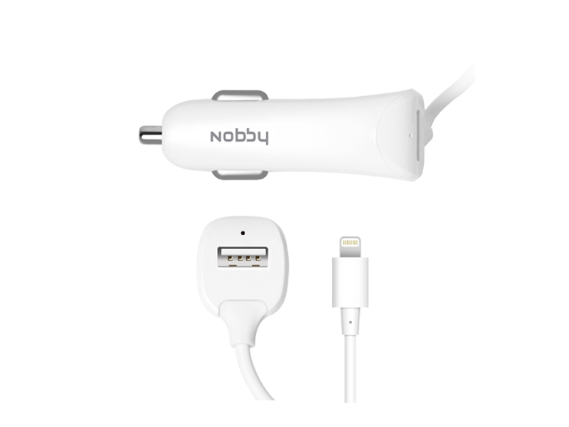  Зарядное устройство Nobby Practic USB 1.2A 1.2м + 8pin 012-001 White 08855