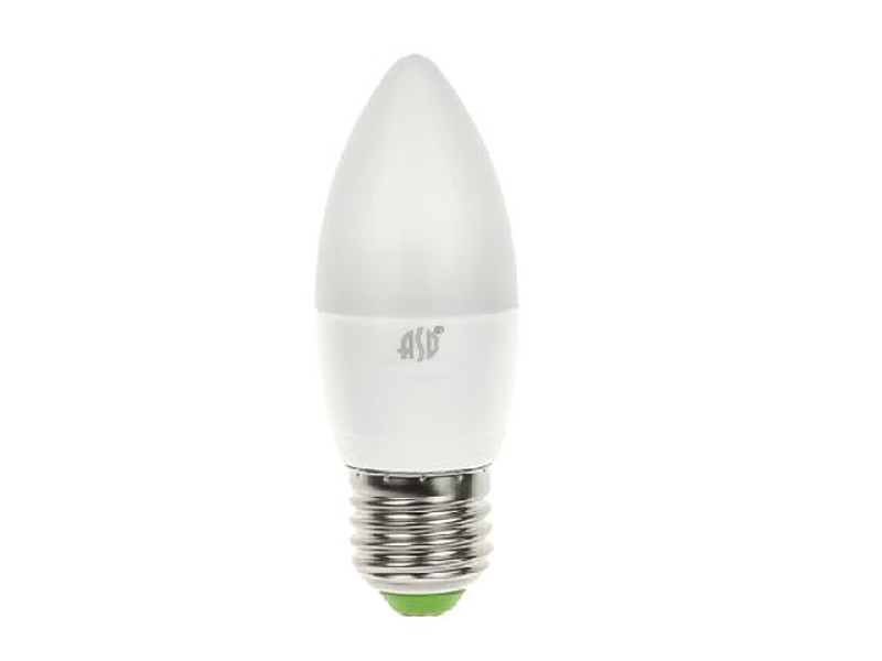  Лампочка ASD LED Свеча Standard 7.5W 3000K 160-260V E27 4690612003948