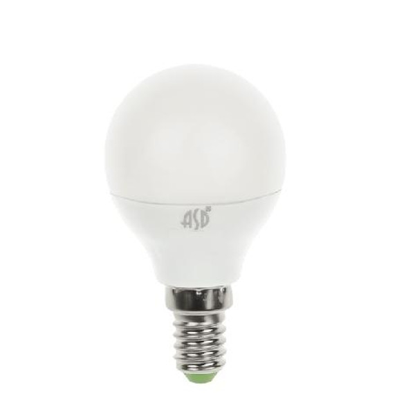  Лампочка ASD LED Шар Standard 7.5W 3000K 160-260V E14 4690612003962