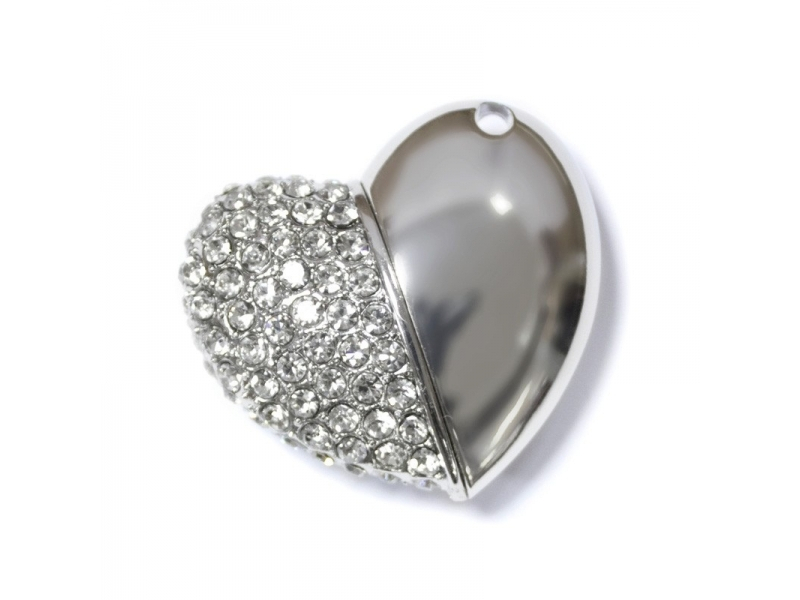 Iconik 32Gb - Iconik Сердце Silver Swarovski MTFC-HEART-32GB