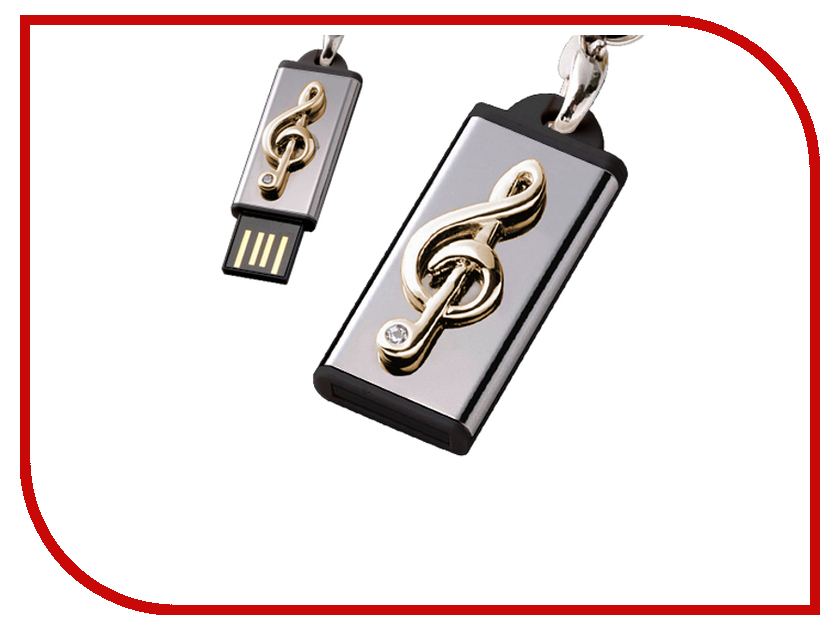 USB Flash Drive 8Gb - Iconik   Golden Swarovski MTFC-MELODY-8GB